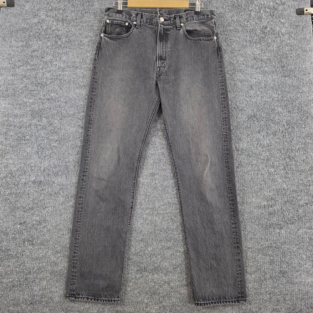 OrSlow Jeans Mens 34x32 Gray 107W Ivy Fit Slim Tapered Charcoal Wash Made Japan
